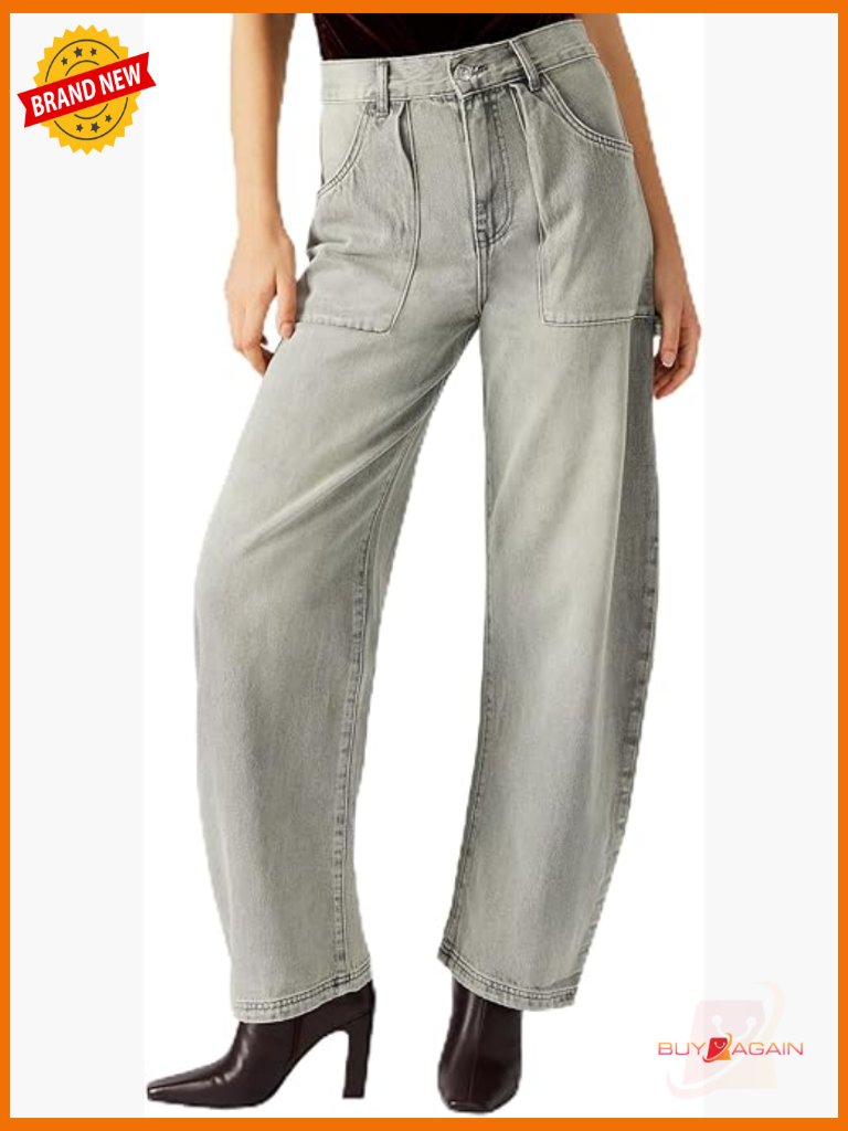 Women's Barrel Leg Hiking Pants With Zipper Closure